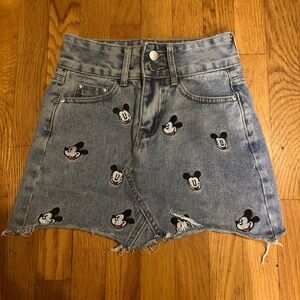 Mickey Mouse Denim Skirt